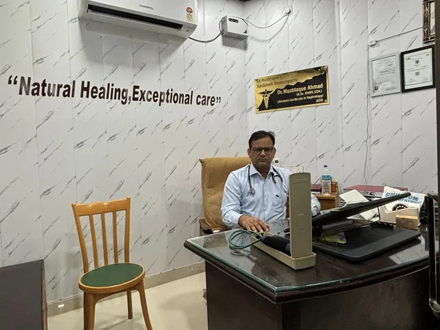 Dr. Mushtaque Ahmad in his consultation room